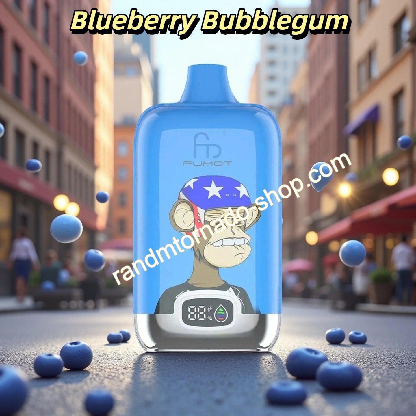 Blueberry Bubblegum RandM 12K Vape Digital Box
