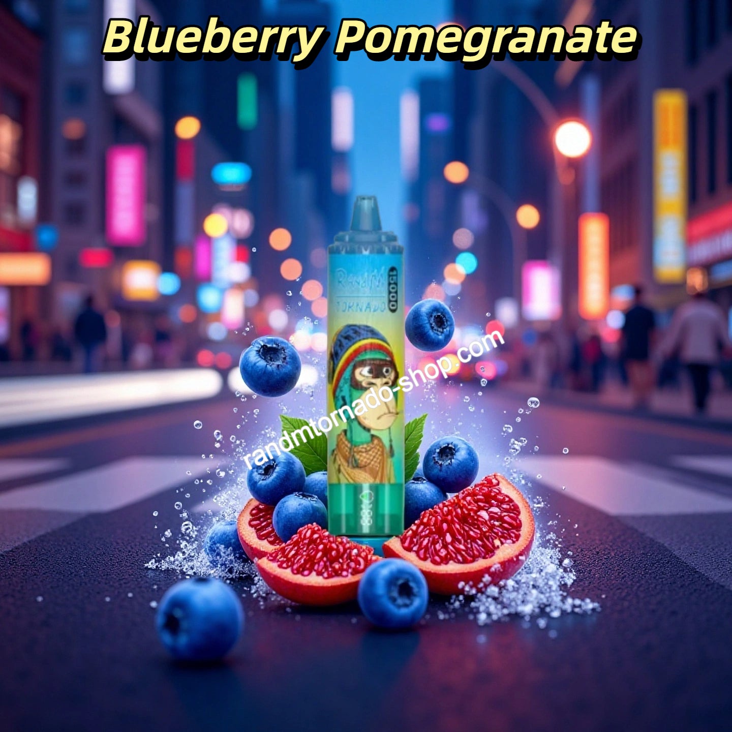 Blueberry Pomegranate RandM Tornado Vape 15000 Puffs