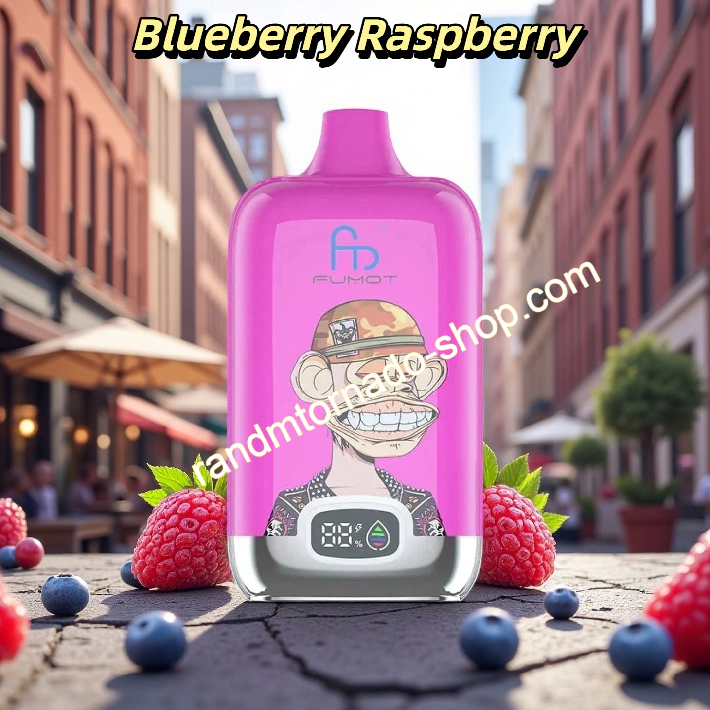 Blueberry Raspberry RandM Vape Digital Box 12000 Puffs