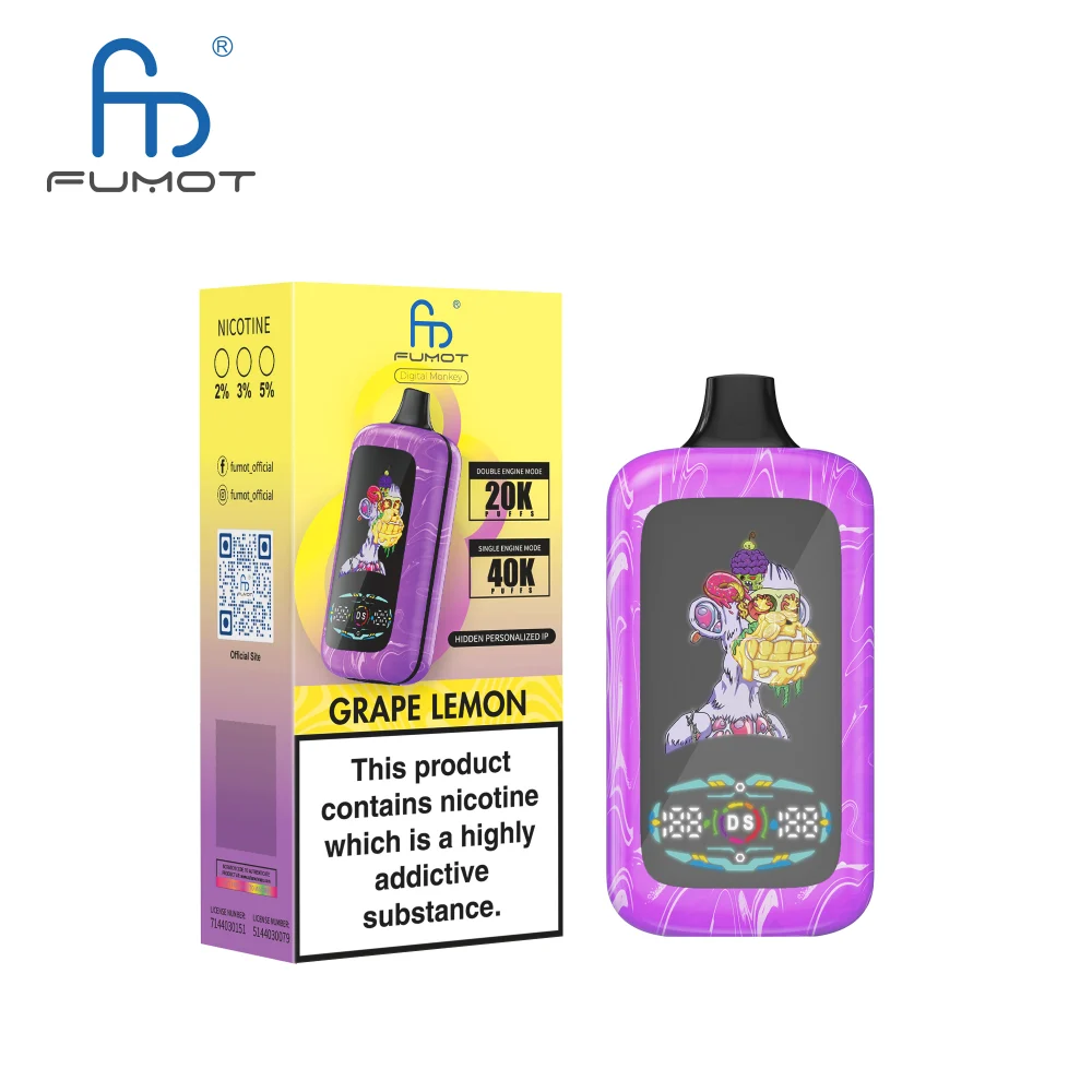 Grape-Lemon Fumot Digital Monkey 20000/40000 Puffs