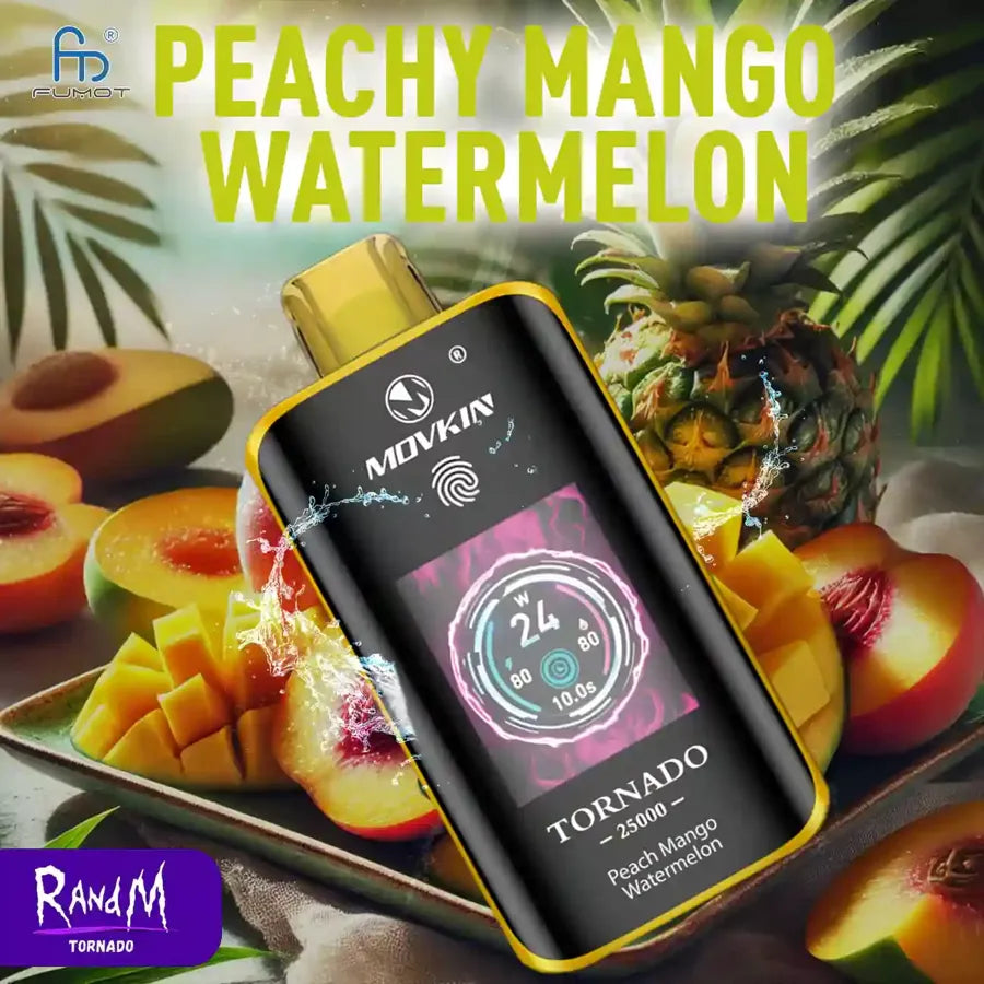 RandM Tornado 25000 Puffs Peach Mango Watermelon