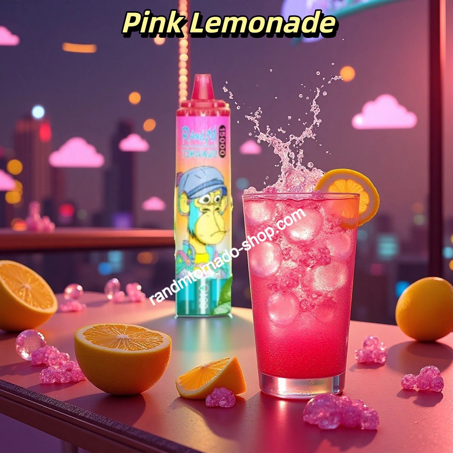 Pink Lemonade RandM Tornado 15000 Puffs