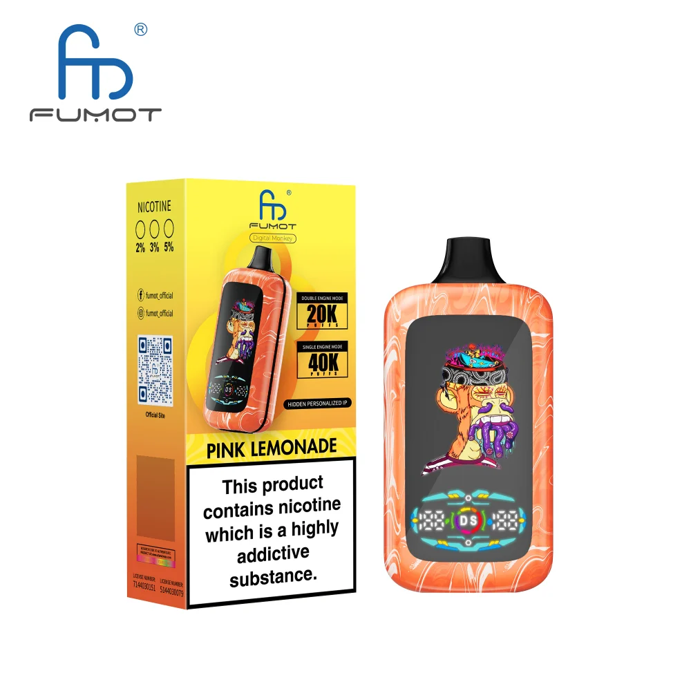 Pink Lemonade Fumot Digital Monkey 20000/40000 Puffs