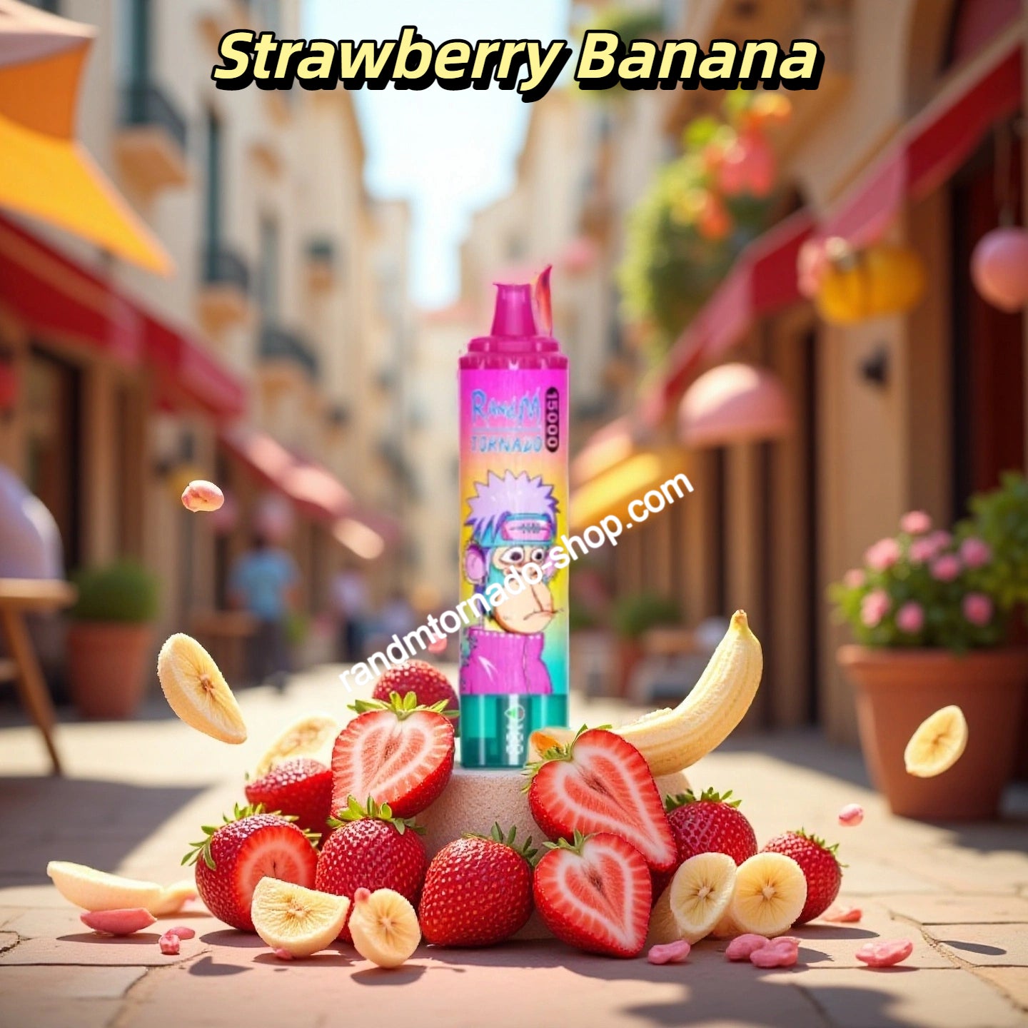 Strawberry Banana RandM Tornado 15000 Puffs