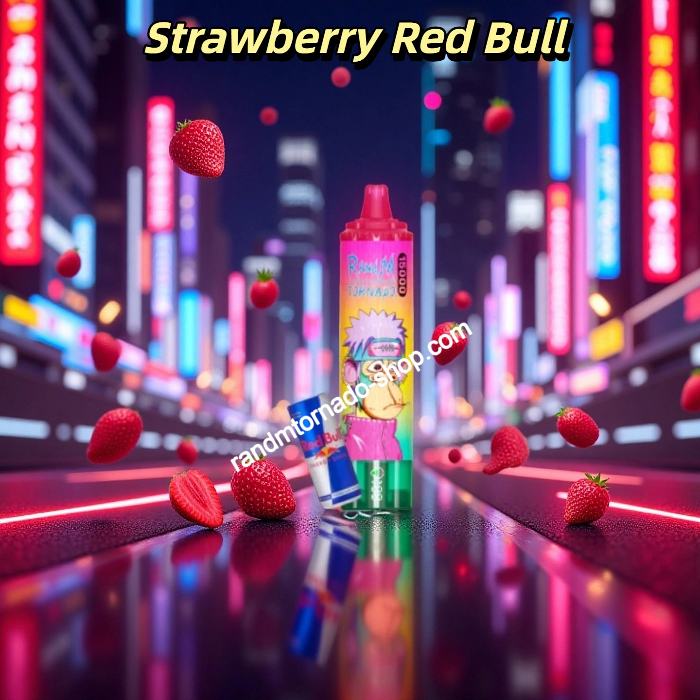 Strawberry Redbull RandM Tornado 15000 Puffs