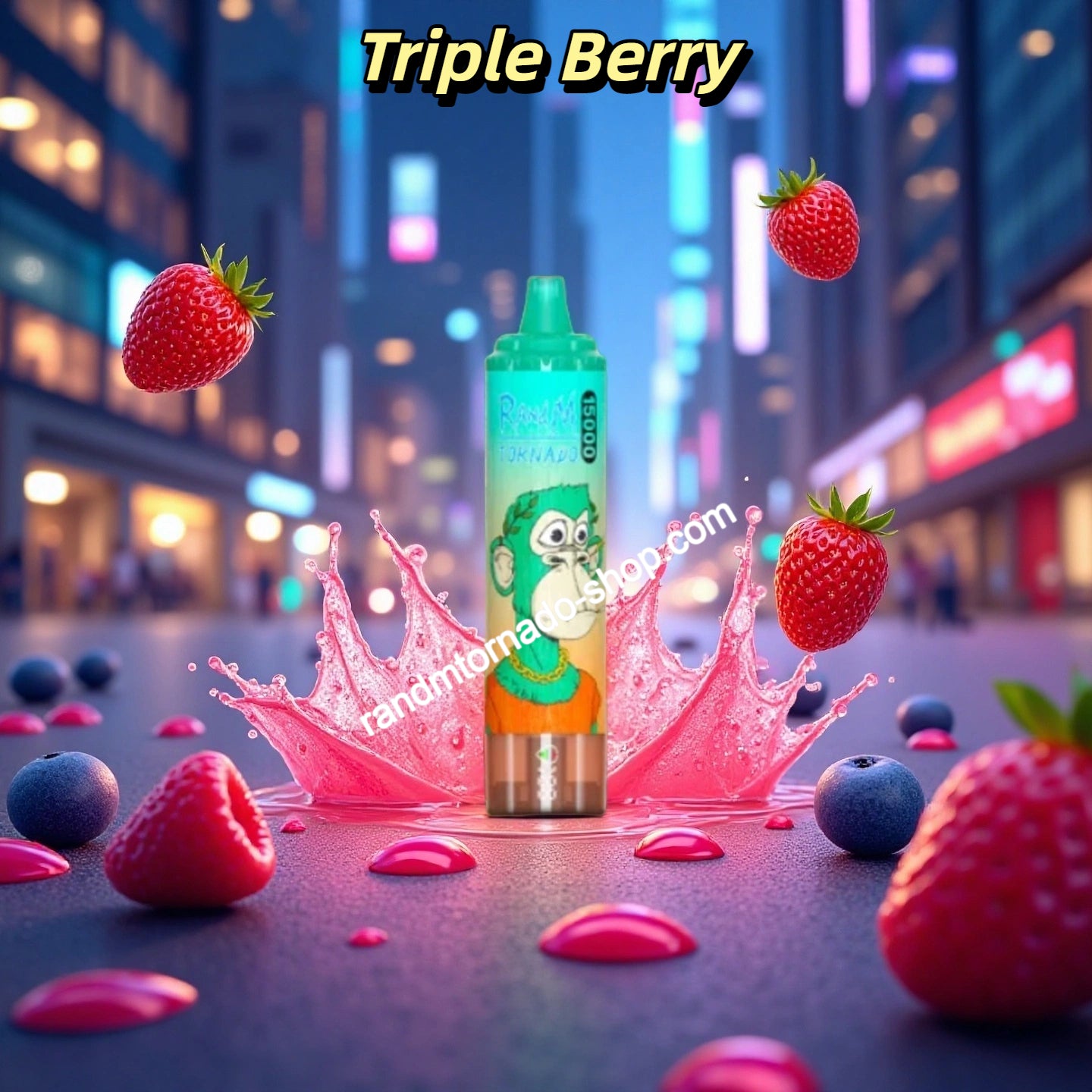 Tripple Berry RandM Tornado 15000 Puffs