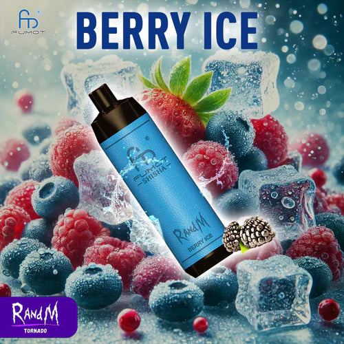 RandM Shisha 10000 Züge Berry Ice DTL-Design