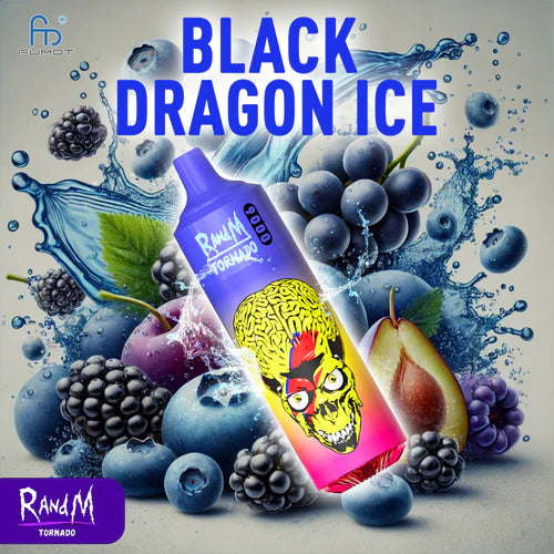 RandM Tornado 9000 Puffs - Black Dragon Ice