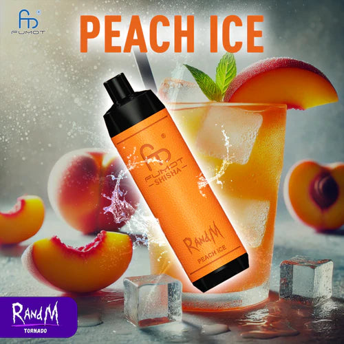 RandM Shisha 10000 Peach Ice 18 ml vorgefülltes E-Liquid