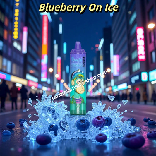 Blueberry On Ice RandM Tornado 15000 Puffs 