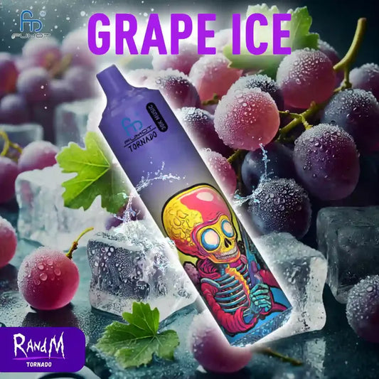 RandM Tornado 30000 Puffs Grape Ice RGB Licht