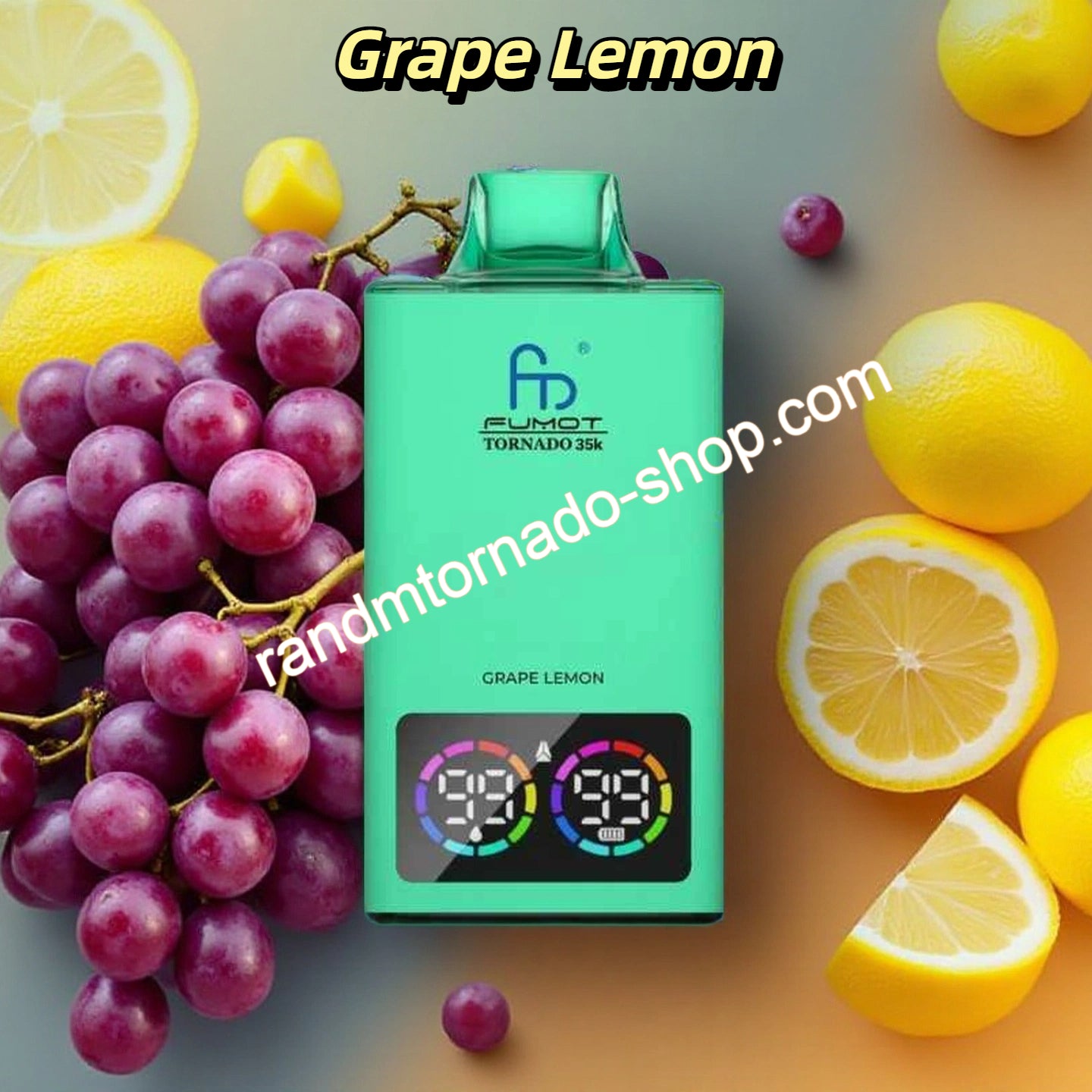 Grape Lemon Randm Tornado 35000  Puffs 