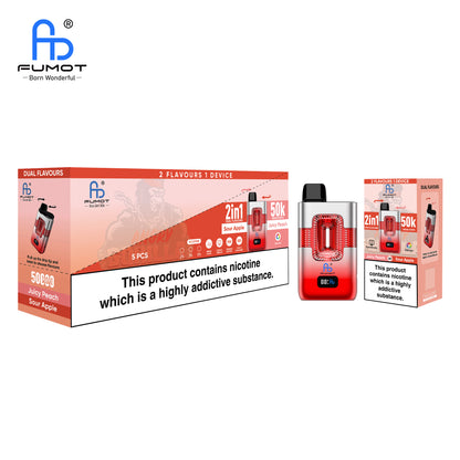 FUMOT ECO 2IN1 50K Puffs Sour Apple & Juicy Peach