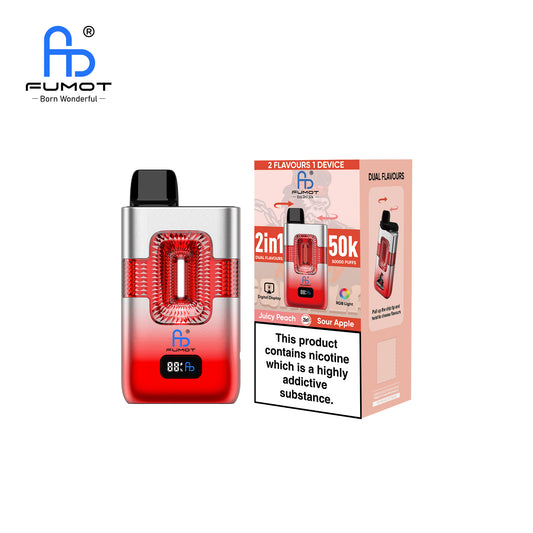 FUMOT ECO 2IN1 50K Puffs Sour Apple & Juicy Peach