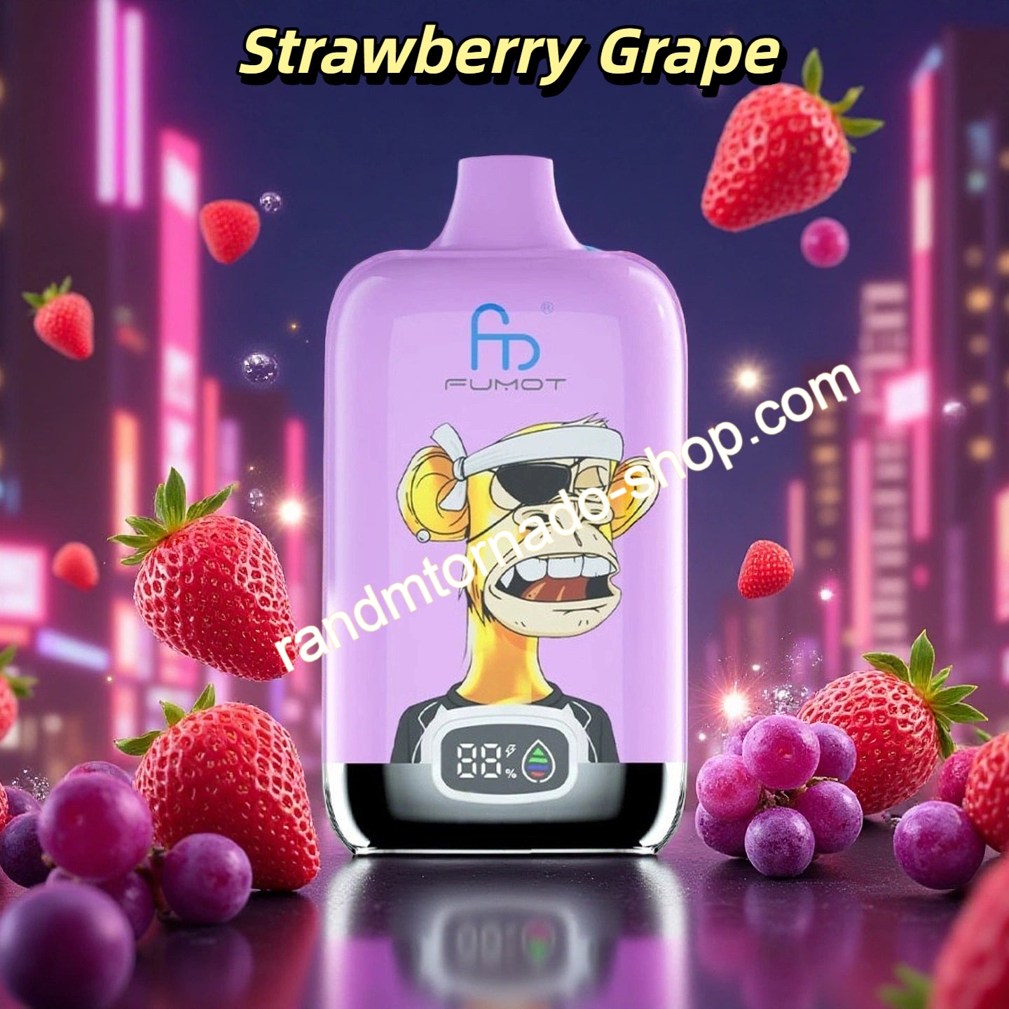 Strawberry Grape Randm Digital Box 12000 Puffs 