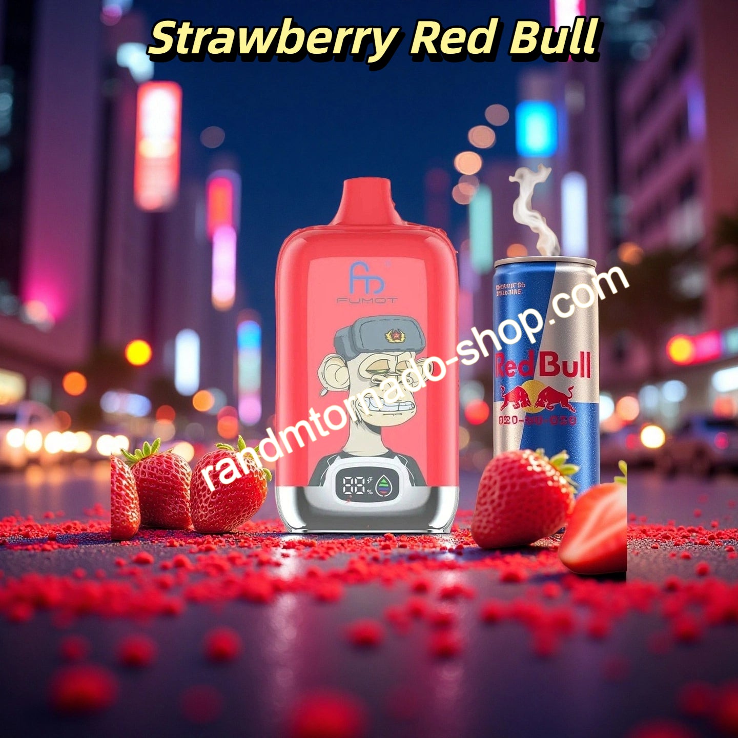 Strawberry Red Bull Randm Digital Box 12000 