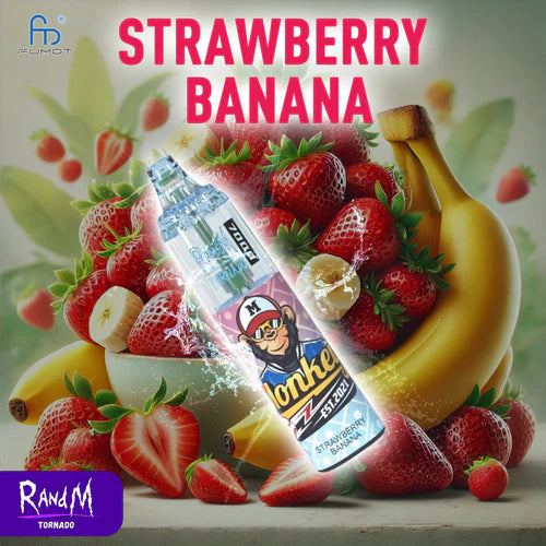 RandM Tornado 7000 Puffs - Strawberry Banana