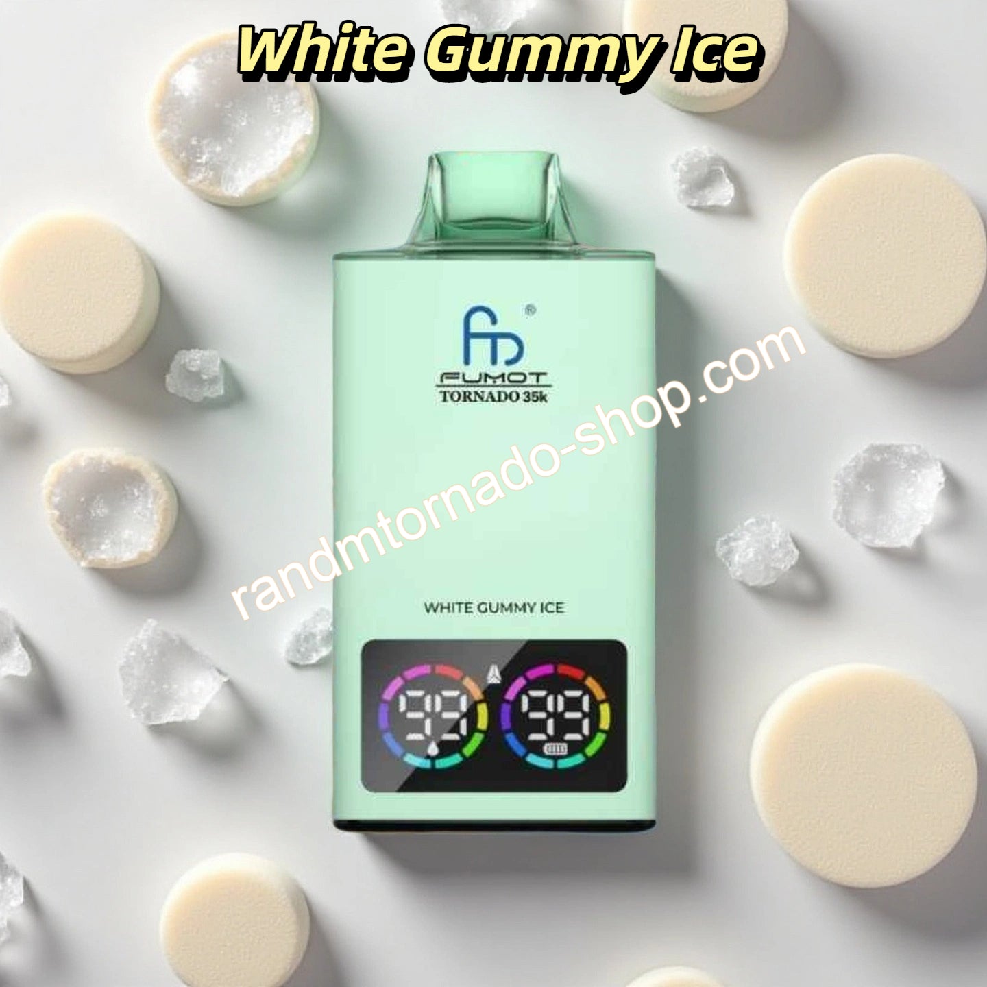 White Gummy Ice Randm Tornado Vape 35000 