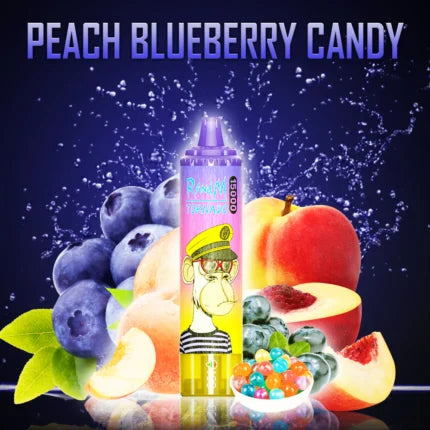 RandM Tornado Vape 15000 Peach Blueberry Candy