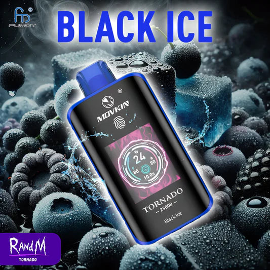 Black Ice RandM Tornado 25000 Puffs Vape